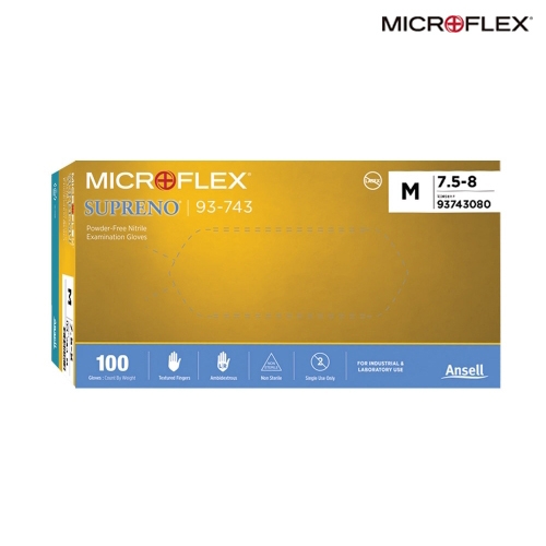 마이크로플렉스 MICROFLEX 수프레노 (니트릴 장갑) - 93-743 (S,M)