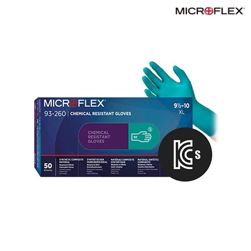 마이크로플렉스 MICROFLEX 내화학장갑 (니트릴+네오프랜) -  93-260 (KCs 인증)